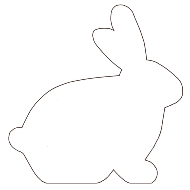 Šablóna pre balíčky zajačikov na vytlačenie a zväčšenie