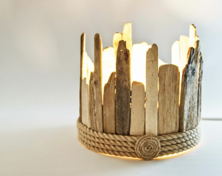 Vyrobte si z naplaveného dreva kreatívne lampáše nápady na bývanie kreatívne naplavené drevo diy vietor svetlo lano deco námorné