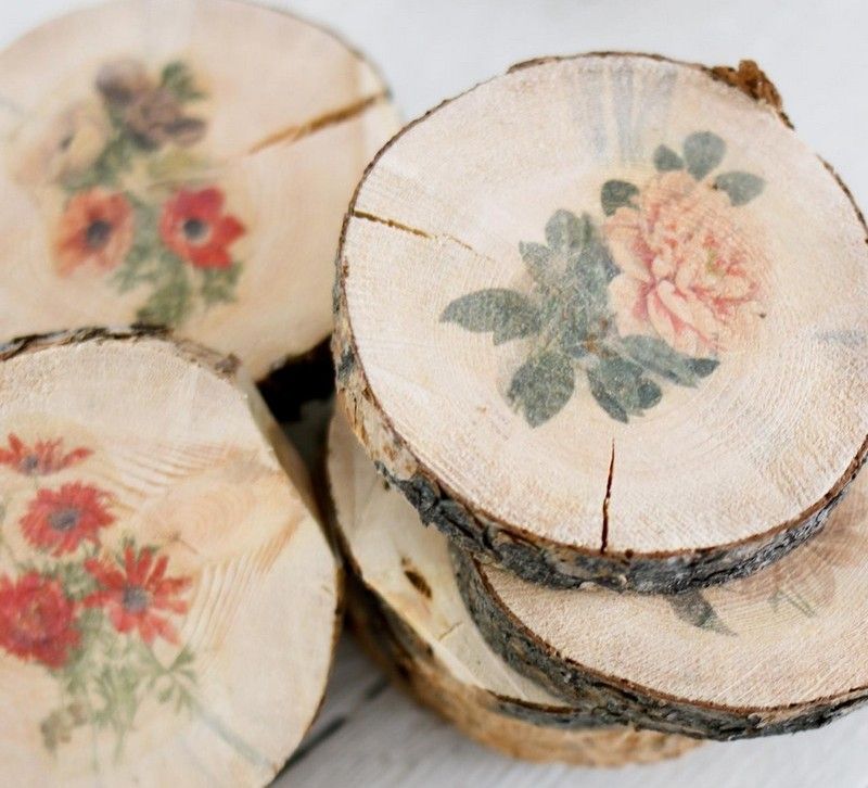 kreatívny-nápady-domova-urob si sám-kmeň stromu podložka-obrúsková technika