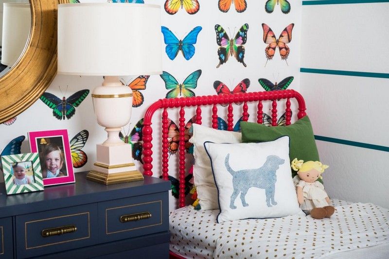 kreatívne-domáce-nápady-urob si sám-tapeta-škôlka-posteľ-čelo postele