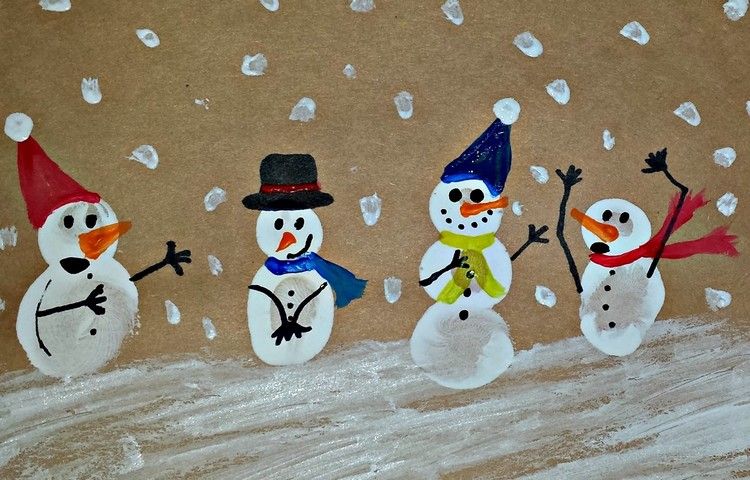 kresba-s-detmi-prstami-kreativna-kresba-technika-snehuliaci