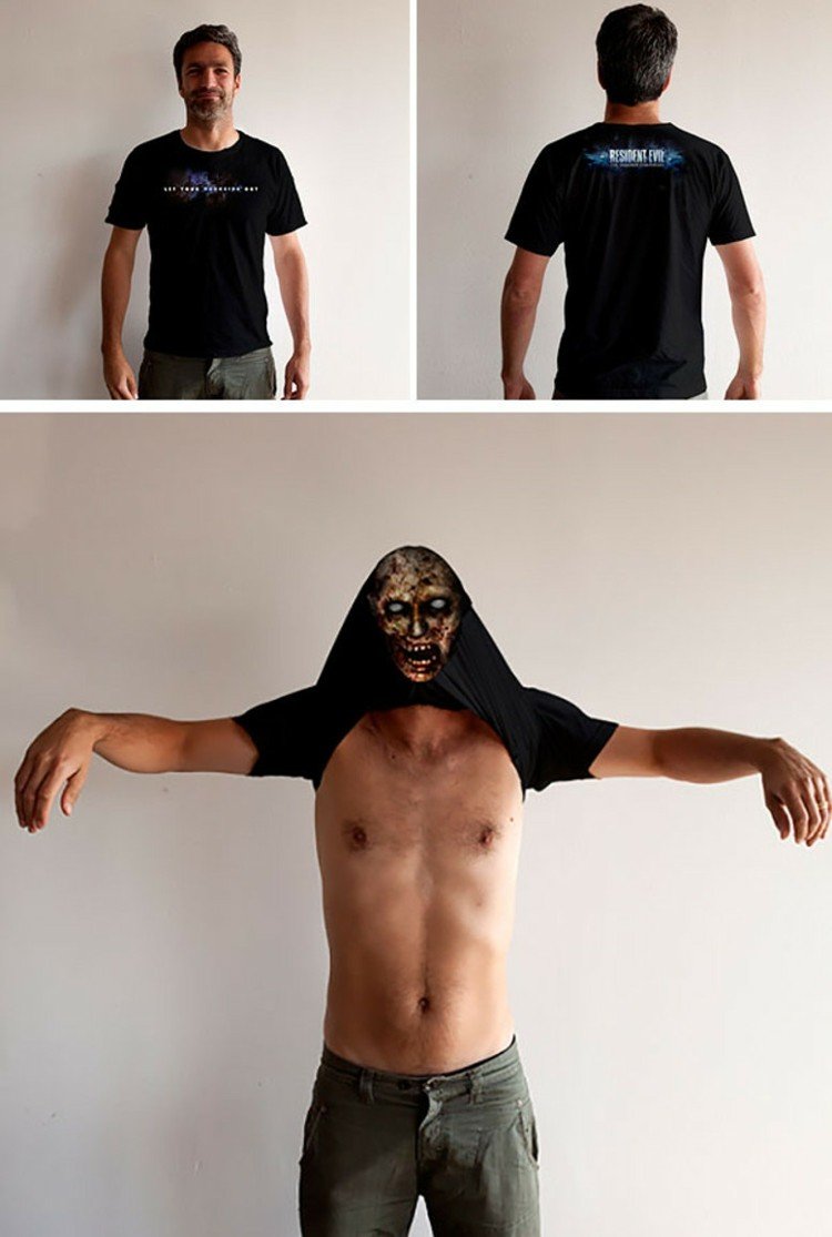 tričko s potlačou zombie-resident-evil-black-inside-images