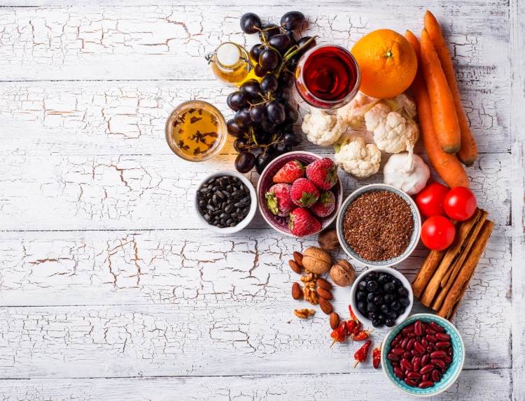 zdravé stravovanie znižuje riziko rakoviny a konzumuje prírodné produkty