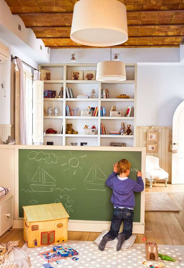 Kriedová tabuľa v detskej izbe pre deti od 3 rokov