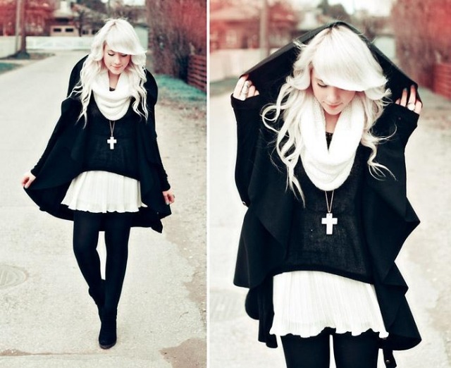 šperk trend zimný dlhý retiazka krížik