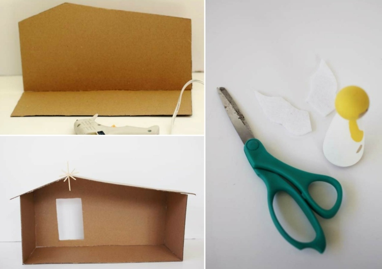 Postieľka drotár deti stánok kartón jednoducho hviezda špáradlá