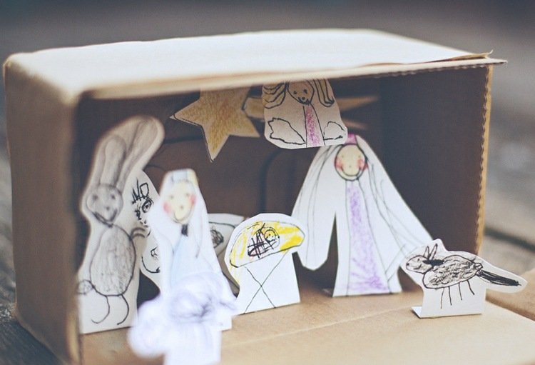 Deti drotár drotársky papier nakreslia papier sami lepiacou lepenkovou škatuľou