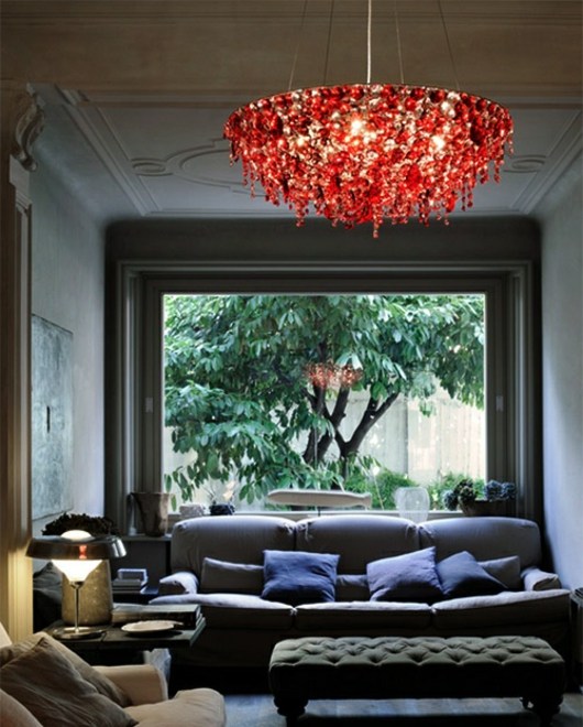 elegantné osvetlenie v obývacej izbe