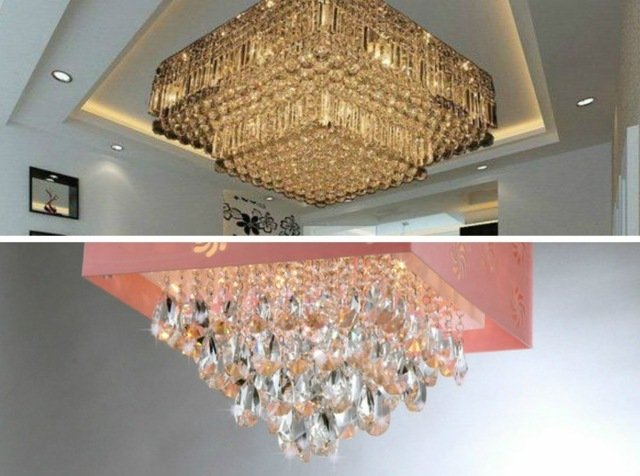 Krištáľový luster v obdĺžnikovom tvare Luster-štvorcový-obdĺžnikový