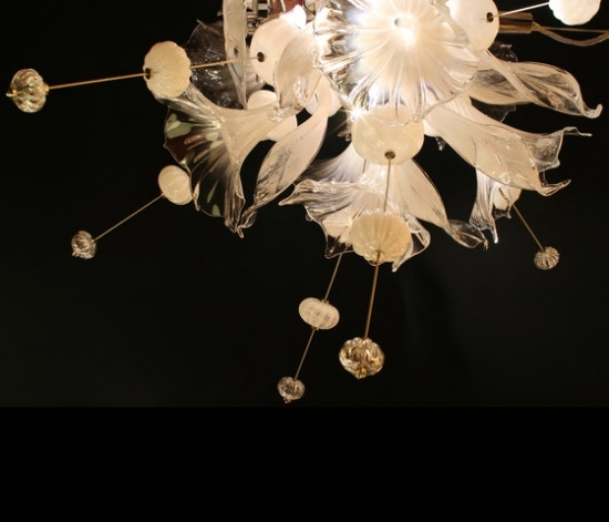 Luster biely kryštál dizajn Cumulus