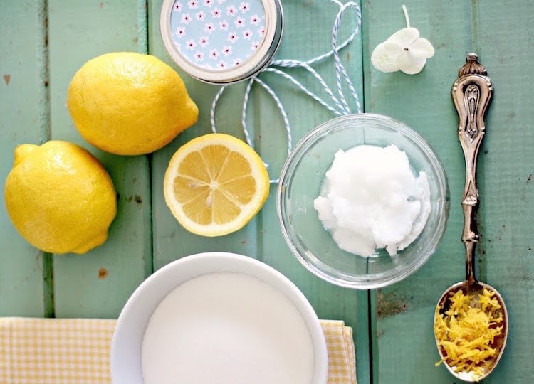 urobte si vlastné telo peeling prírodne domáca domáca recepty recepty na starostlivosť o pleť nápady návrhy tipy citrónová kôra