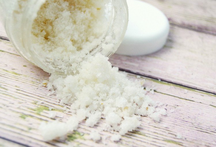 urobte si vlastné telo peeling prírodne domáca domáca recepty recepty na starostlivosť o pleť nápady návrhy tipy ingrediencie morská soľ