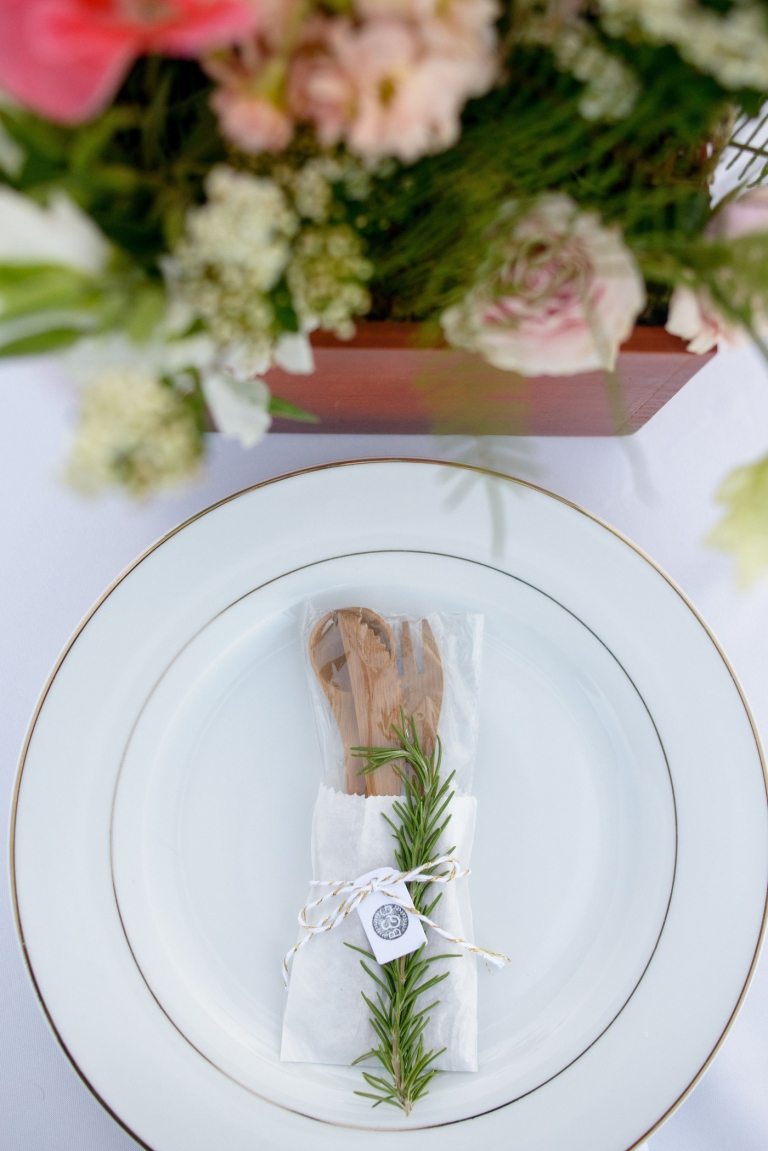 Umiestnite karty ekologicky šetrné nápady drevený riad