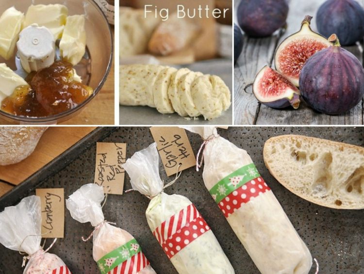 Bylinkové maslo, urob si sám, figový džem, ovocne sladký
