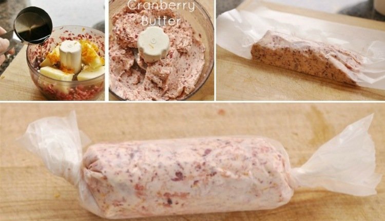 bylinkové maslo-urob si-brusnicovo-brusnicovo-červeno-farebne-pikantné