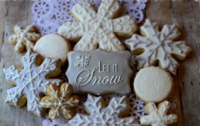 Malo by snežiť perníčky Snehové vločky-rôzne tvary-Let-It-sneh