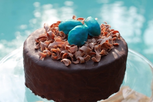 čokoládový koláč na veľkonočný festival hľuzovka lahodný zaujímavé