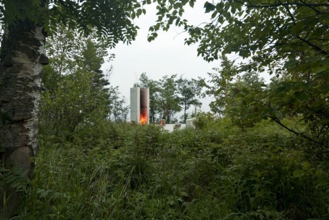 Moderná kabína v lese Udržateľná-šetrná k životnému prostrediu Amerika-Rierson Salmons-Salmela-Architect