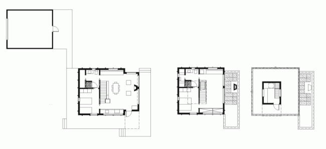 Vidiecka chata súčasné sídlo s pôdorysom v kabíne Forest-Rierson Salmons
