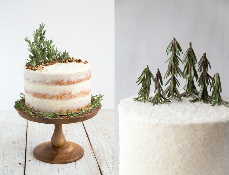 Vianočné zdobenie rozmarínu samozrejme minimalistické