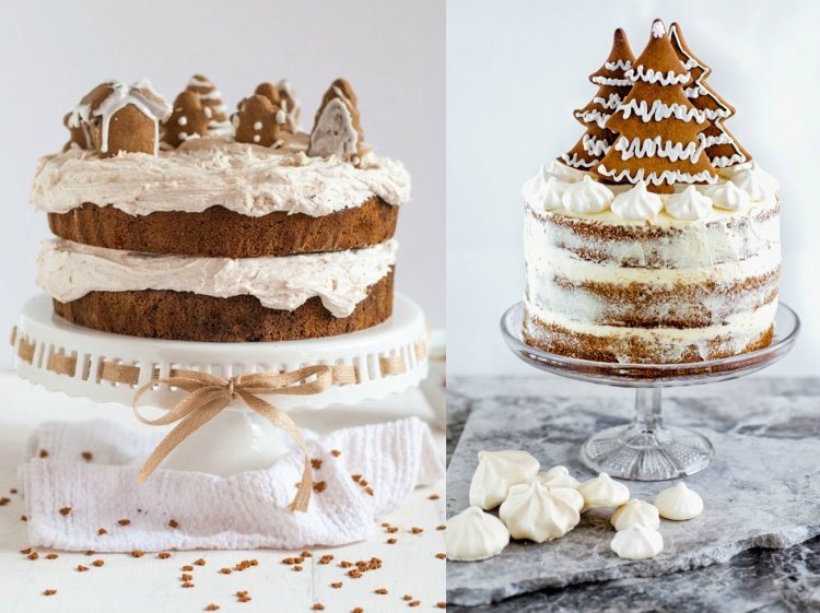 torta vianočné ozdobiť škoricu tortu škoricové koláčiky