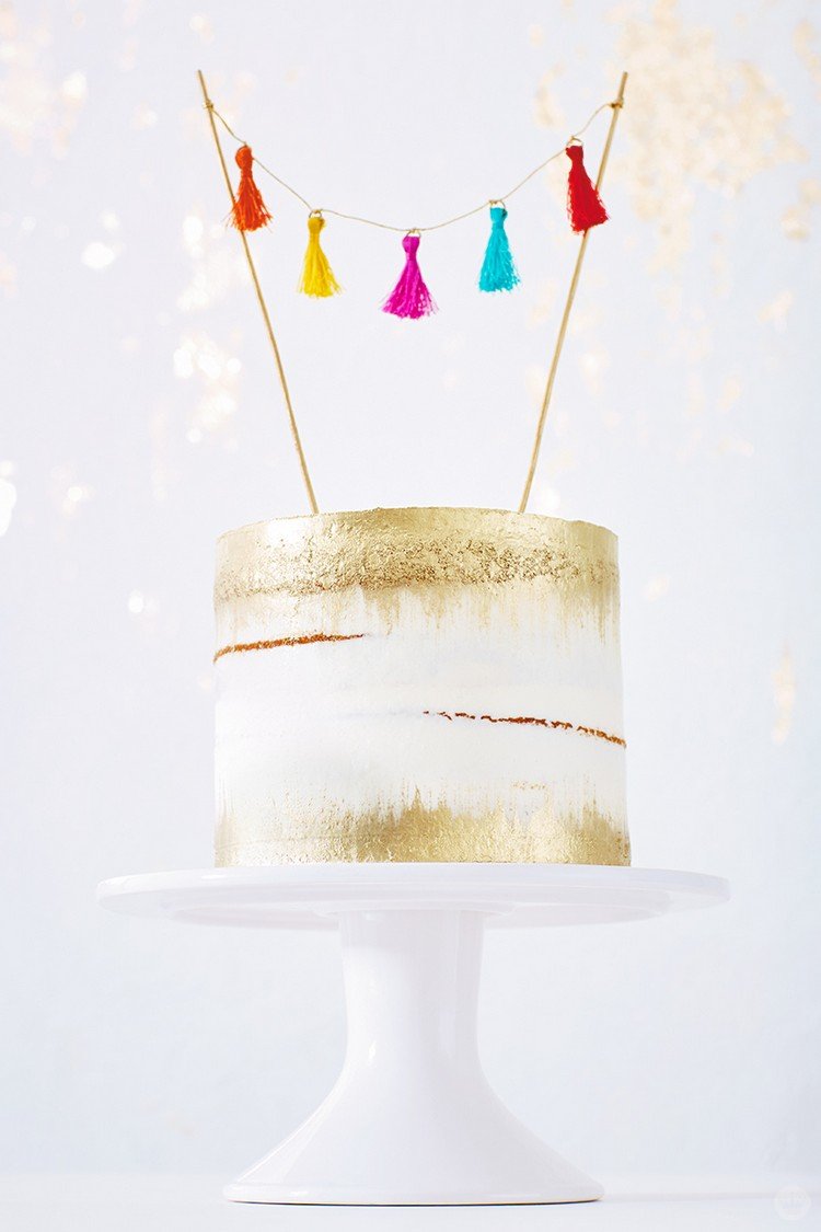 tortová girlanda farebné torty topper dekorácia strapce