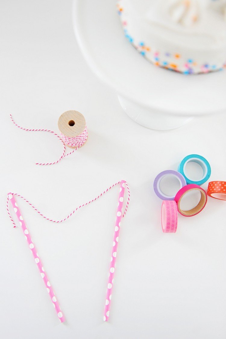 Návod, ako si vyrobiť koláčovú girlandu washi pásky