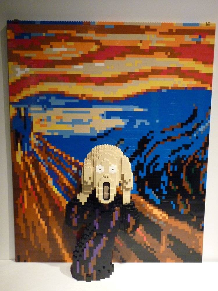 Umelecký obrázok umenie-lego-obrazy-dekorácia-krik-hodnotný