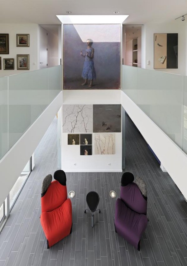 Interiér modernej architektúry vidieckeho domu Interiérová dekorácia v malom dome - umenie