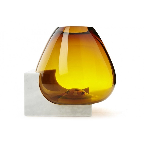 moderné sklo zo žltého mramoru Sklenená žltá mramorová doska