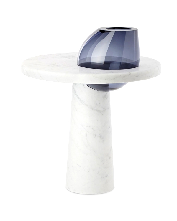 Váza z mramorového skla purpurovo biele sivé zrno sivé zrno moderné bytové doplnky