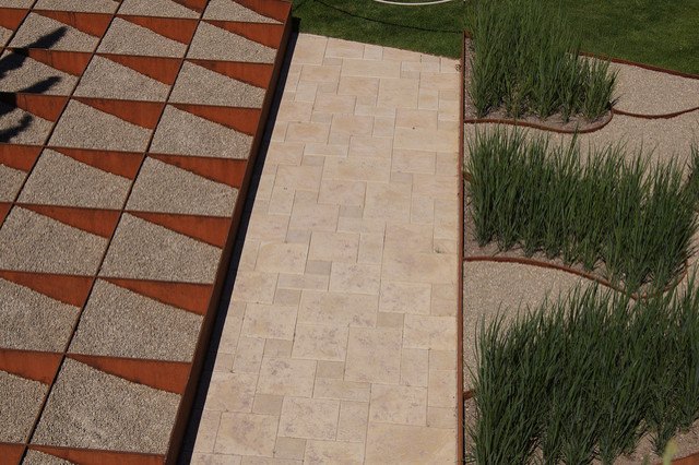 nápady na geometrický vzor pre ozdobenú záhradu