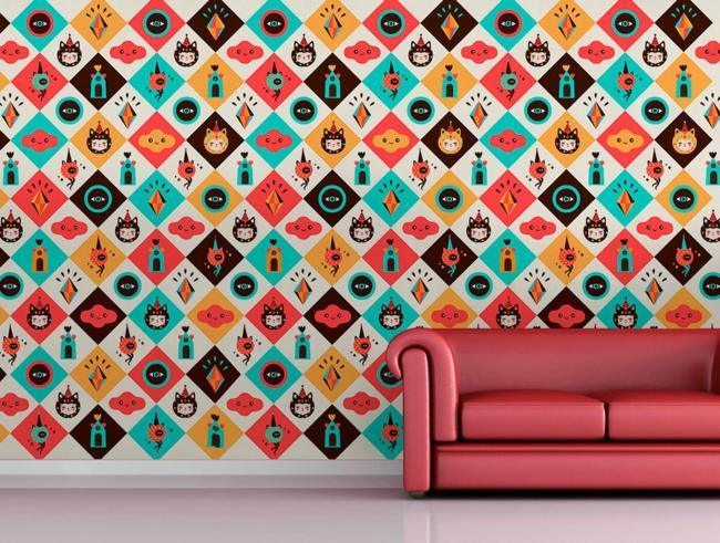 vtipné nápady na farebné tapety