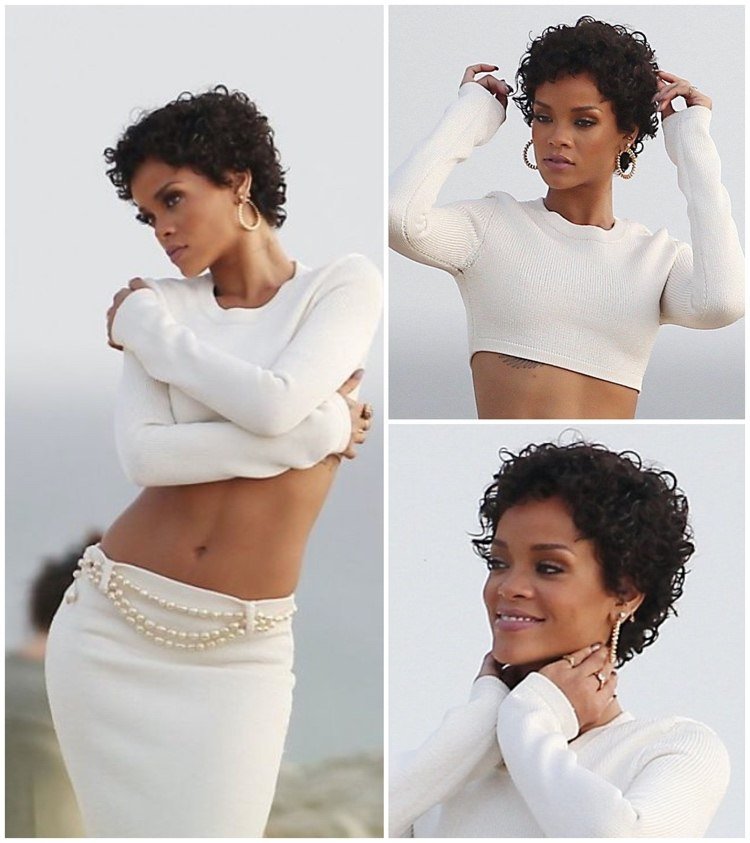 krátke vlasy s kučeravým účesom pixie