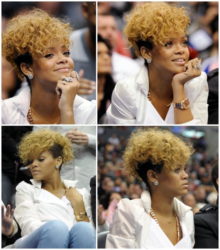 Krátky strih Mohawk s prírodnými kučerami