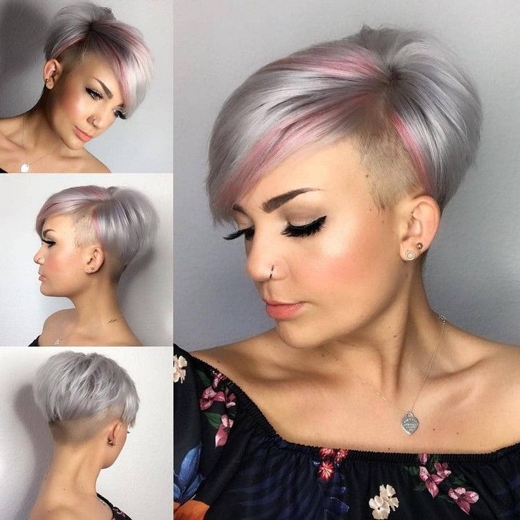 sivé vlasy s účesom pixie pixie