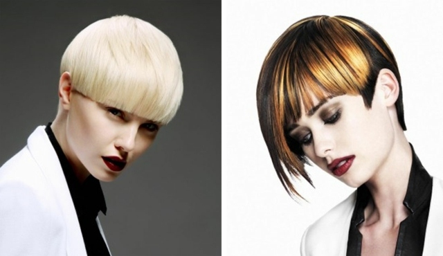Krátke účesy pre ženy nápady prameň vlasov bob blond Nápady prameň vlasov bob blond platina