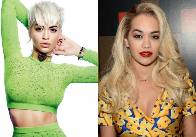 Rita Ora sa rada hrá s dĺžkou vlasov krátke účesy-ženy-hviezdy-pred-po-rita-ora