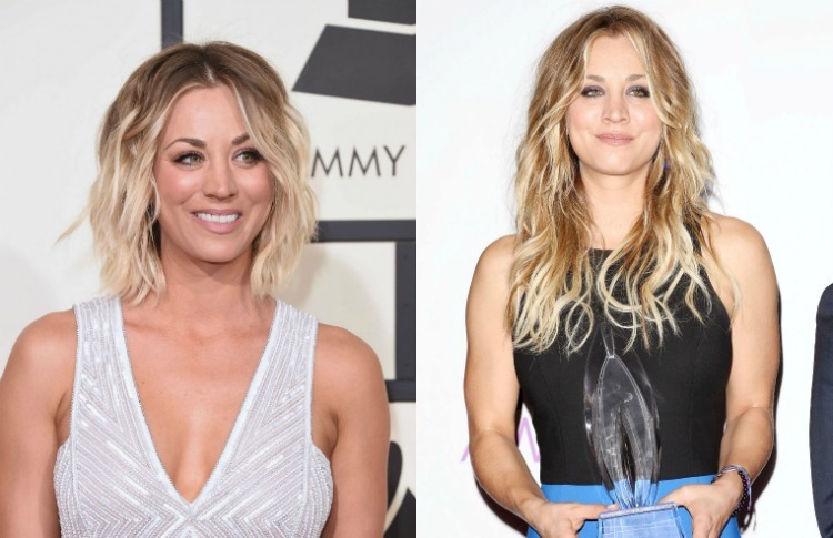 Kaley Cuocco si skrátila vlasy, ale plážové vlny nezmenila krátke účesy-ženy-hviezdy-pred-po-Kaley-Cuoco