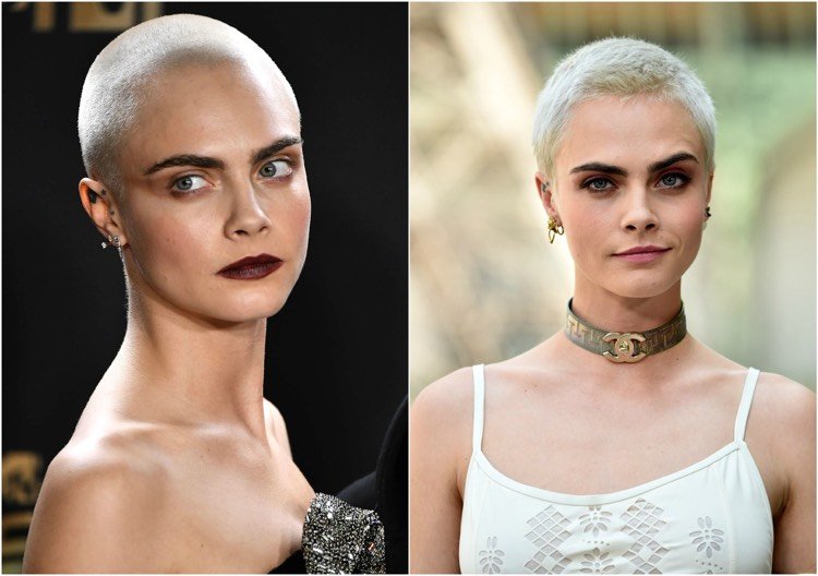 krátke účesy-ženy-buzzcut-oholil-platinová blond