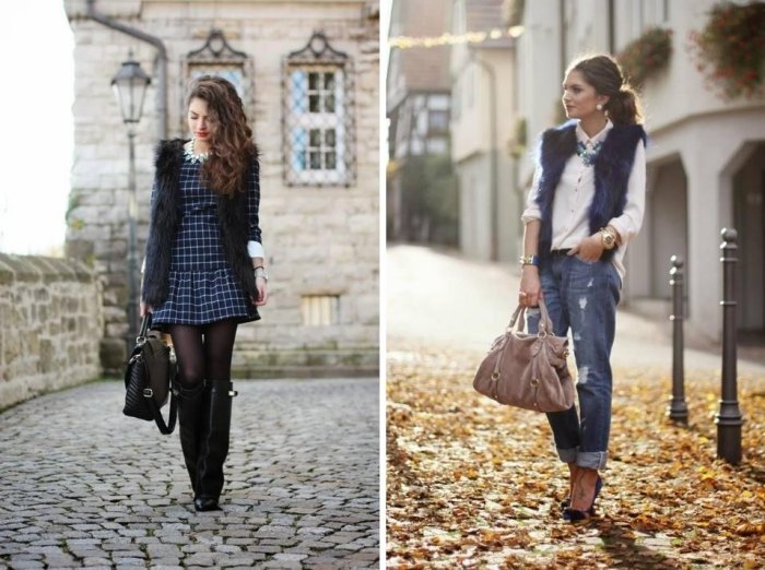 farebné-vysokokvalitné-kožušinové vesty-s-pleteným chrbtom-ležérne kombinované