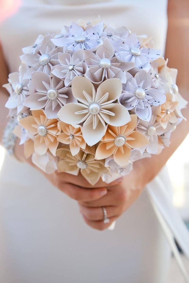 Perlová svadobná kytica Kusudama flower ball