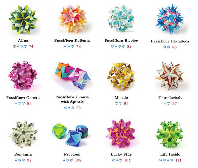 modulárne origami kvetinové gule