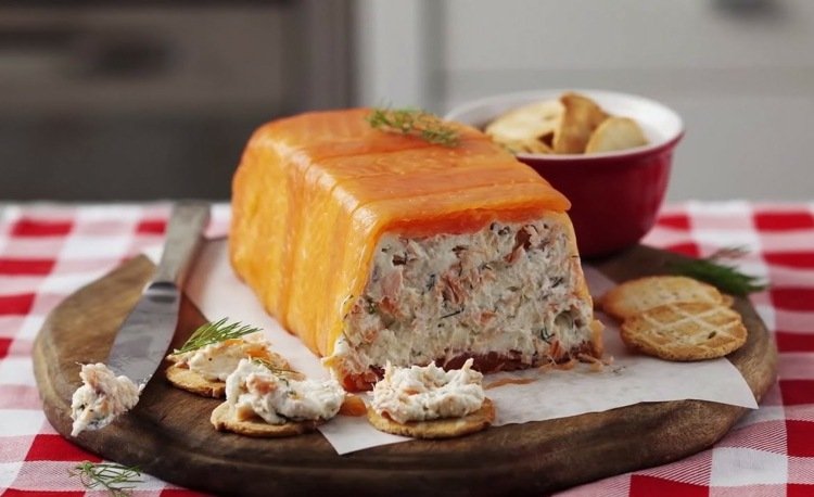 bylinky smotanový syr údený losos recepty