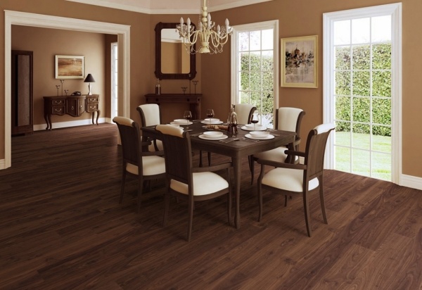 laminátová exotická javorové drevo rustikálna jedáleň