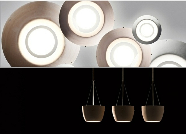 Závesná lampa, kovová kolekcia návrhárov, živé trendy 2014