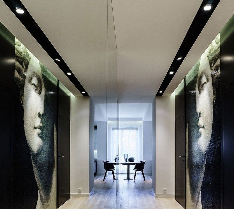 Predĺžte chodbu pomocou zrkadla a nepriameho osvetlenia Lampy a svetlá - predné reflektory - zrkadlá - pôsobia väčším dojmom