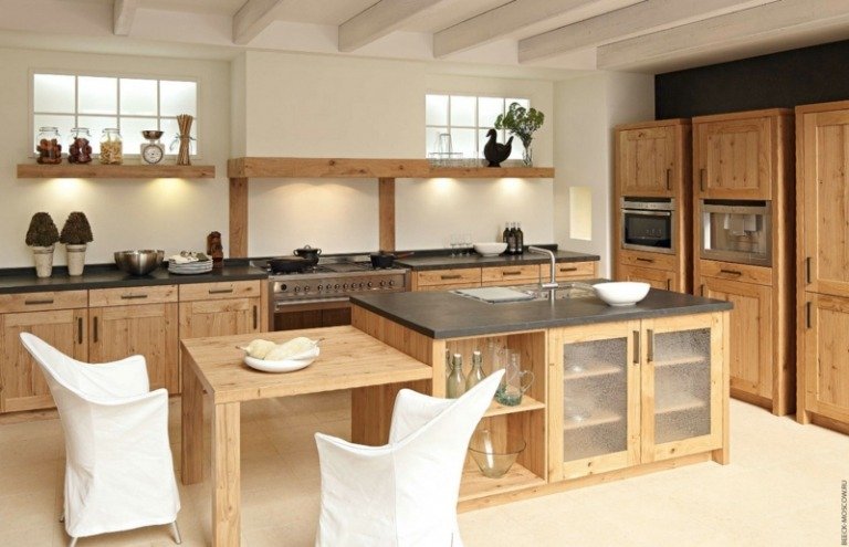 Kuchyňa na vidieku v modernom dizajne kuchyňa vidiecky štýl moderný dizajn drez kuchynský ostrov beek