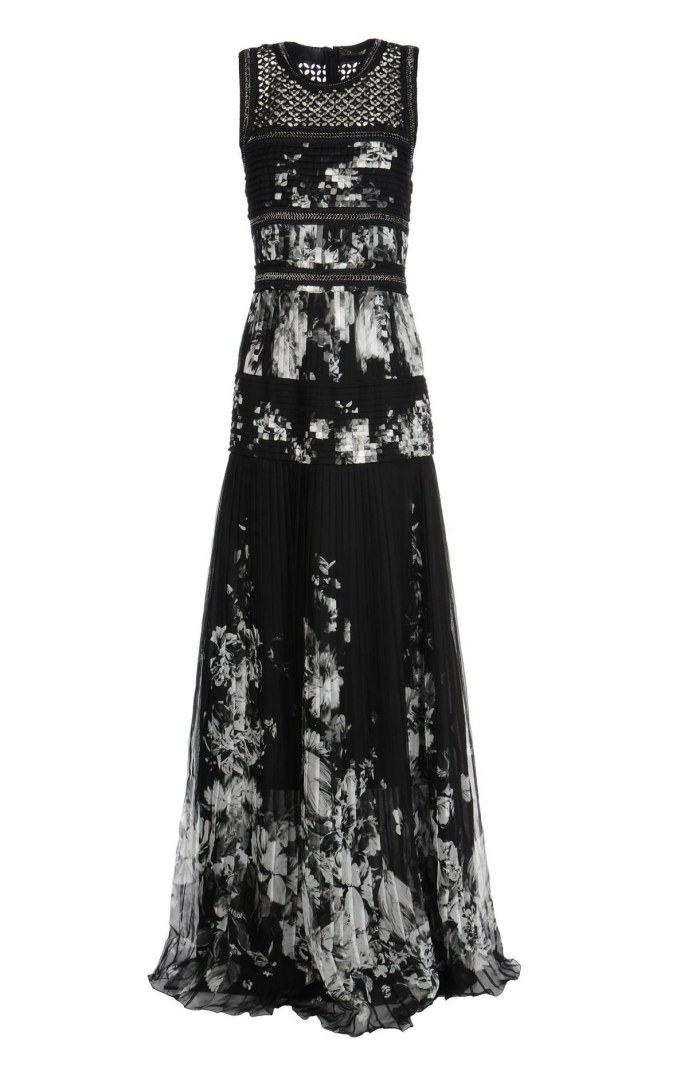 halloween-design-elegantné-večerné-šaty-po zem-s-trakmi-ROBERTO CAVALLI