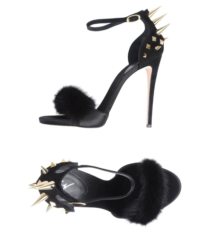 Sandále-vysoké nity-umelá kožušina-módna značka Halloween-GIUSEPPE-ZANOTTI-DESIGN